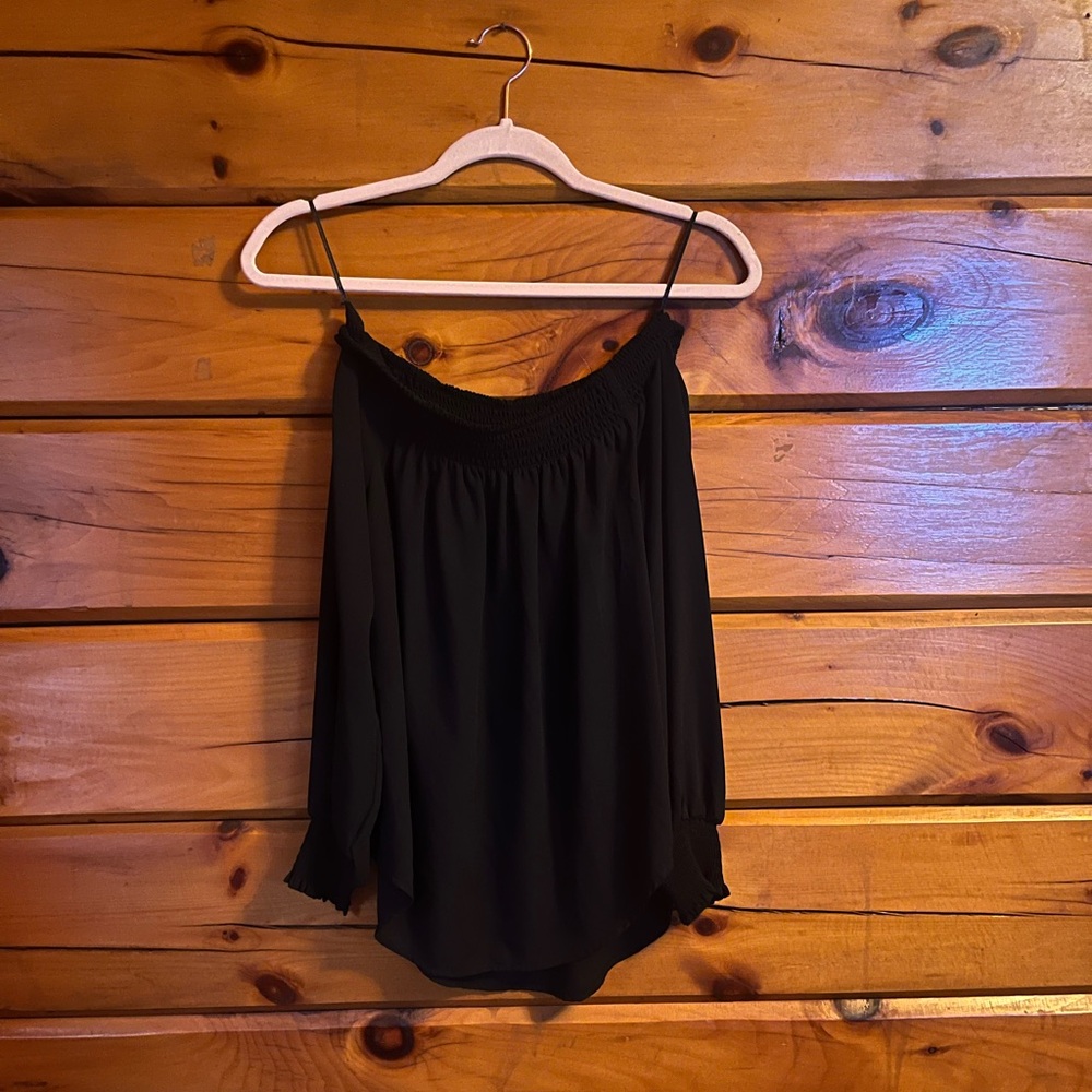 Express Black Off-Shoulder Blouse